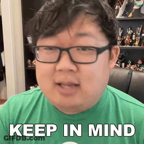 A Man Wearing Glasses Says Keep In Mind GIF