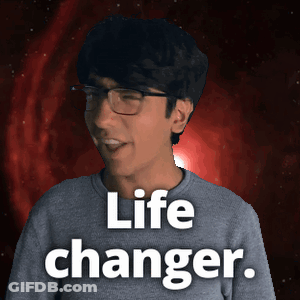 A Man Wearing Glasses Says Life Changer GIF
