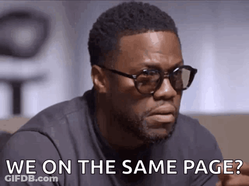 A Man Wearing Glasses Says We On The Same Page GIF