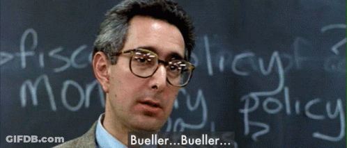 A Man Wearing Glasses Stands In Front Of A Blackboard That Says " Fiscal Policy " GIF