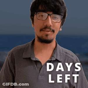 A Man Wearing Glasses Stands In Front Of A Sign That Reads 15 Days Left GIF