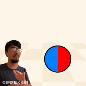 A Man Wearing Glasses Stands In Front Of A Sign That Says Lazer Speedy GIF