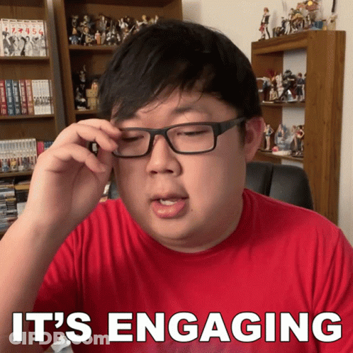 Man With Glasses Saying It's Engaging GIF
