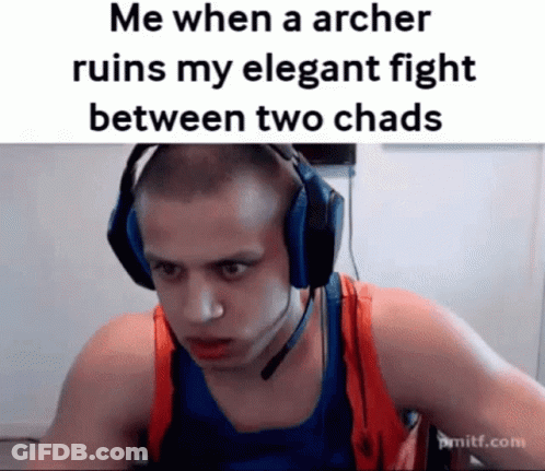 A Man Wearing Headphones And A Blue Tank Top Is Sitting In Front Of A Computer . GIF