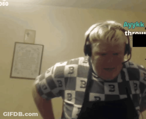 Man With Headphones And Checkered Shirt B GIF