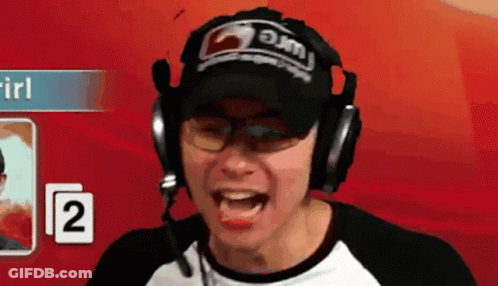 A Man Wearing Headphones And A Hat With The Number 2 On The Bottom Right GIF