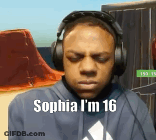 A Man Wearing Headphones And A Hoodie Is Making A Funny Face And Saying Sophia I 'M 16 . GIF