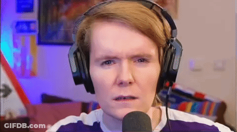 Man With Headphones And Microphone Making Face GIF