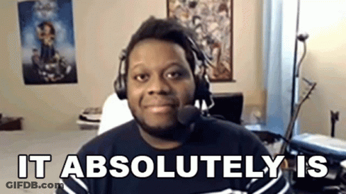 A Man Wearing Headphones And A Microphone Says It 'S Absolutely Is . GIF
