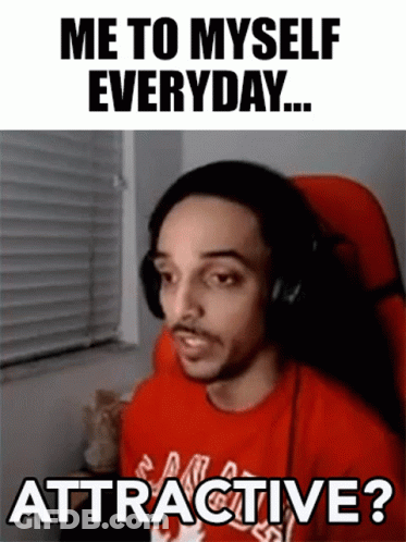 Man With Headphones And Red Shirt Making Funny Face GIF