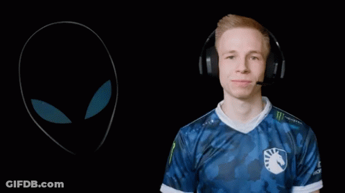 A Man Wearing Headphones And A Shirt That Says Team Liquid GIF