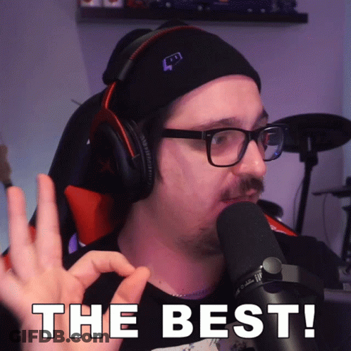 Man With Headphones And Glasses Says The Best GIF