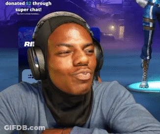 A Man Wearing Headphones Is Making A Face In Front Of A Screen That Says Re GIF