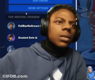 A Man Wearing Headphones Is Playing A Video Game With A Screen That Says Top Mutual Friends GIF