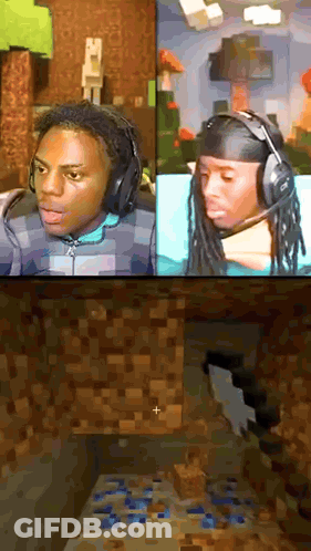 A Man Wearing Headphones Is Playing A Video Game With Another Man GIF