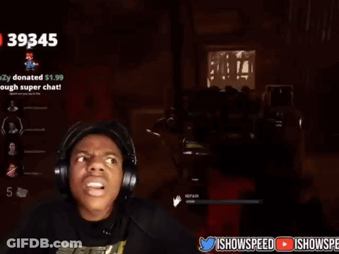 A Man Wearing Headphones Is Playing A Video Game With The Words Ohio Interruption Behind Him GIF
