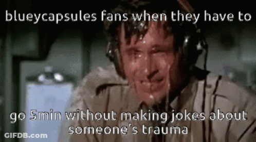 A Man Wearing Headphones Is Sweating And Crying . GIF