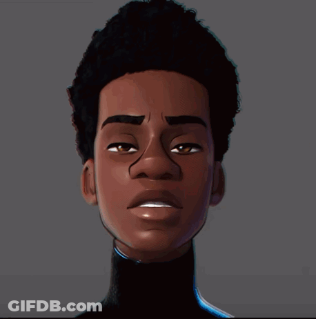 A Man Wearing Headphones Looks At The Camera With A Blue Sky Behind Him GIF