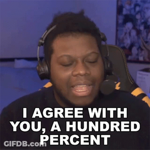 A Man Wearing Headphones Says I Agree With You , A Hundred Percent GIF