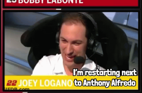 A Man Wearing Headphones Says I 'M Restarting Next GIF