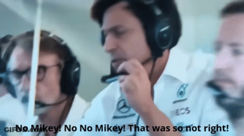 A Man Wearing Headphones Says " No Mikey No No Mikey That Was So Not Right ! " GIF
