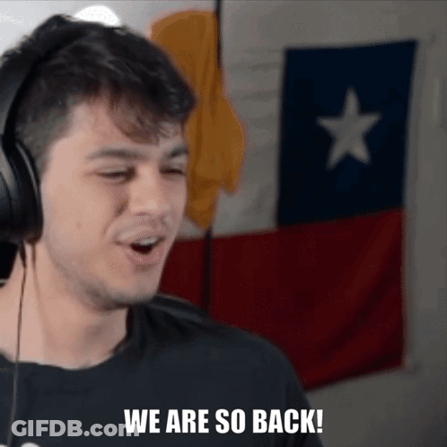 Man With Headphones Says We Are So Back GIF