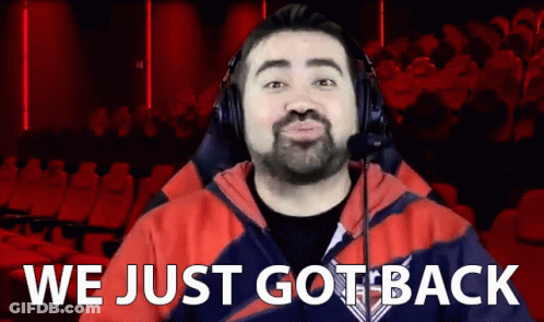 Man With Headphones Says We Just Got Back GIF