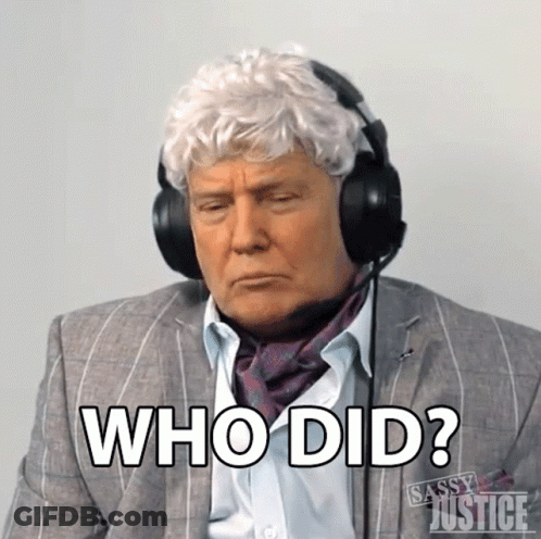 A Man Wearing Headphones Says Who Did GIF