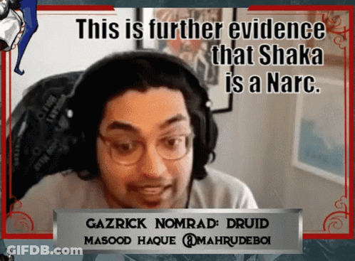 A Man Wearing Headphones With A Caption That Says This Is Further Evidence That Shaka Is A Narco GIF