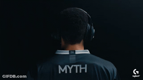 A Man Wearing Headphones With A Logitech Logo On The Bottom GIF