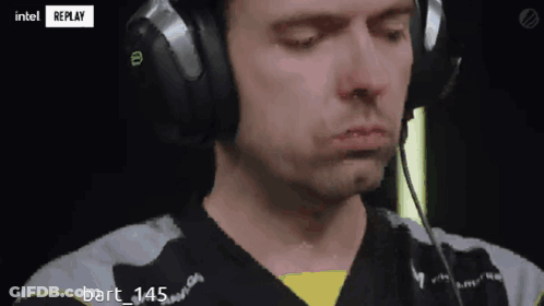 A Man Wearing Headphones With Intel Replay Written On The Bottom GIF