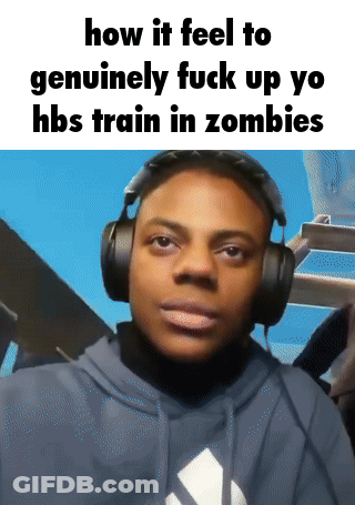 A Man Wearing Headphones With The Caption How It Feels To Genuinely Fuck Up Yo Hbs Train In Zombies GIF