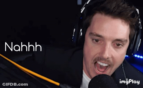 A Man Wearing Headphones With The Words Nahh Mate On The Bottom GIF