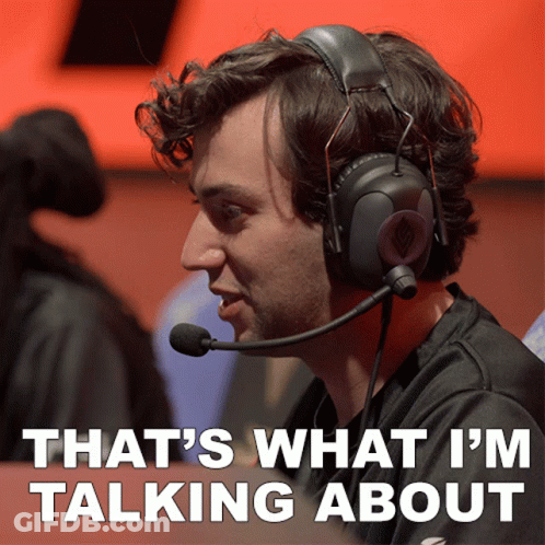 A Man Wearing Headphones With The Words That 'S What I 'M Talking About GIF