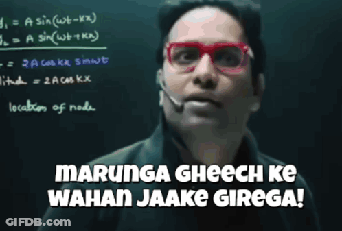 Man In Red Glasses Says Marunga Gheech Ke GIF