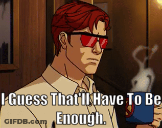 A Man Wearing Red Sunglasses Is Holding A Cup Of Coffee . GIF