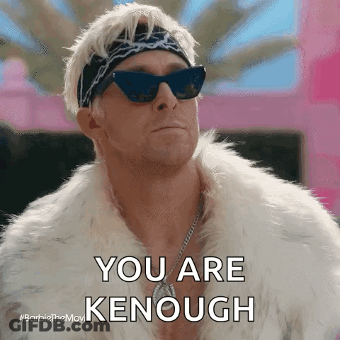 A Man Wearing Sunglasses , A Fur Coat And A Bandana Is Saying You Are Enough . GIF