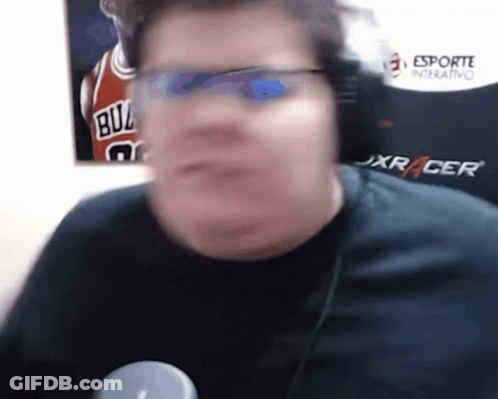 A Man Wearing Sunglasses And A Bulls Jersey Behind Him GIF