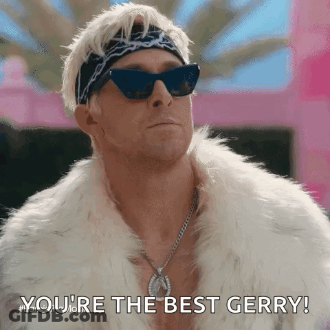 A Man Wearing Sunglasses And A Fur Coat Says `` You 'Re The Best Gerry '' GIF