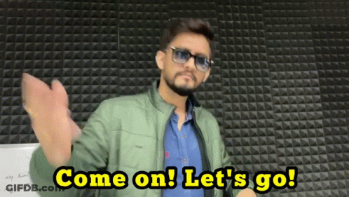 Man In Green Jacket And Sunglasses Saying Let's Go GIF