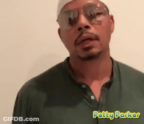 A Man Wearing Sunglasses And A Green Shirt With Patty Parker Written In Yellow GIF