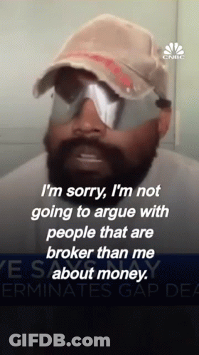 A Man Wearing Sunglasses And A Hat Says I 'M Sorry I 'M Not Going To Argue GIF