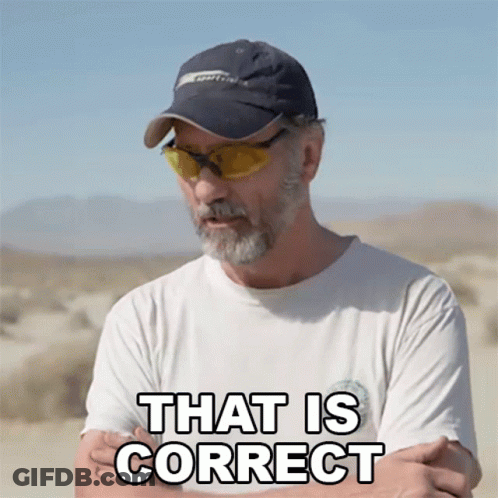 A Man Wearing Sunglasses And A Hat Says " That Is Correct " GIF
