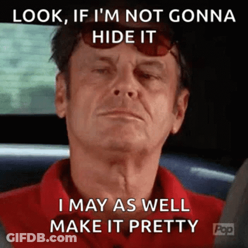 A Man Wearing Sunglasses And A Red Shirt Says Look If I 'M Not Gonna Hide It .. GIF