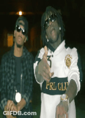 A Man Wearing Sunglasses And A Shirt That Says Prl Club GIF