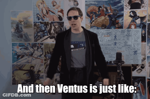 A Man Wearing Sunglasses And A Tommy Hilfiger Shirt Stands In Front Of A Wall Covered In Anime Posters GIF