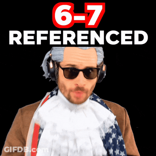 A Man Wearing Sunglasses And Headphones Stands In Front Of A Black Background That Says ' 6-6 Referenced ' GIF