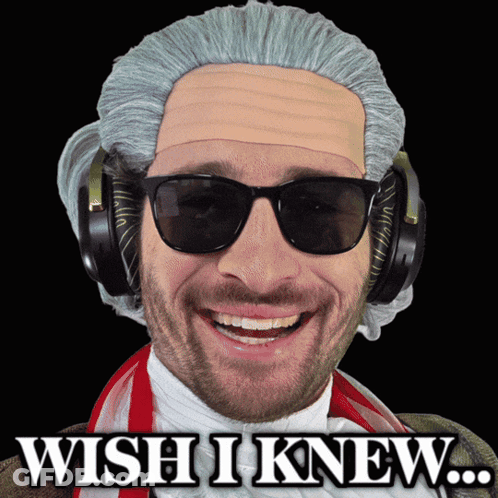 A Man Wearing Sunglasses And Headphones With The Words Wish I Knew GIF