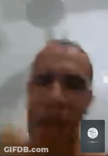 A Man Wearing Sunglasses Is On A Video Call With A Screen That Says Skype GIF
