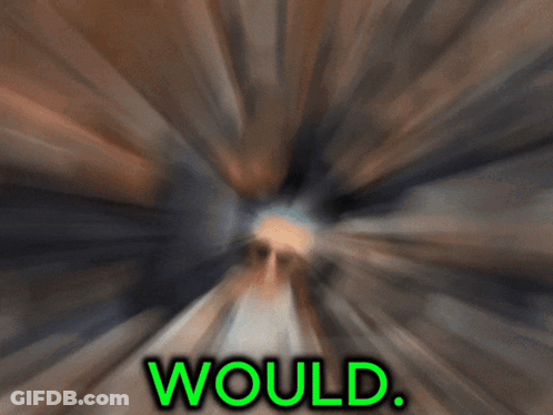 A Man Wearing Sunglasses Is Surrounded By People And The Words Would Are Visible GIF